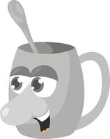 Mug with nose ,illustration,vector on white background vector