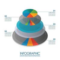 Circle diagram chart template infographic vector