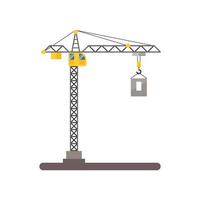 Large crane isolated on white background vector