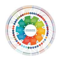 Circle presentation and chart infographic template vector