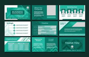 Minimalist Presentation Template Set vector