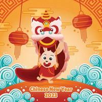 Kids drawing vector Illustration set of Chinese New Year 2023 and cute  rabbit for chinese rabbit year 14435202 Vector Art at Vecteezy