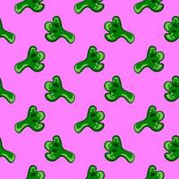 Little broccoli, seamless pattern on violet background. vector