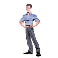 Man security guard vector