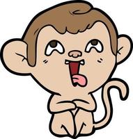 Vector monkey character in cartoon style