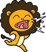 Vector lion character in cartoon style