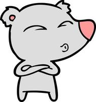 Vector bear character in cartoon style