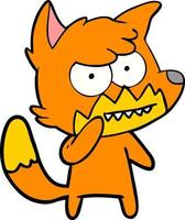 Vector fox character in cartoon style