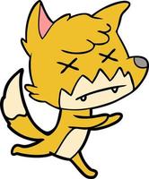 Vector fox character in cartoon style