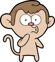 Vector monkey character in cartoon style