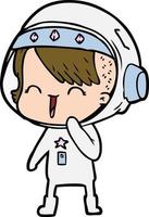 Vector astronaut character in cartoon style
