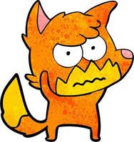 Vector fox character in cartoon style