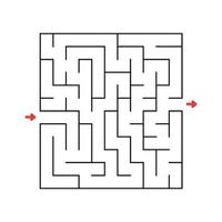 Abstact labyrinth. Educational game for kids. Puzzle for children. Maze conundrum. Find the right path. Vector illustration.