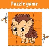 Puzzle game for kids. Education developing worksheet. Learning game for children. Color activity page. For toddler. Riddle for preschool. Vector illustration.