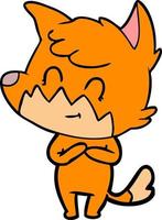 Vector fox character in cartoon style