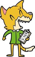 Vector fox character in cartoon style