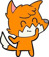 Vector fox character in cartoon style