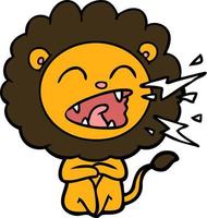 Vector lion character in cartoon style