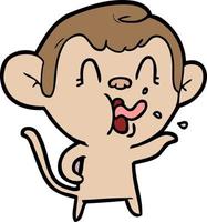 Vector monkey character in cartoon style