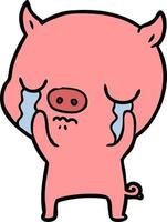 Vector pig character in cartoon style