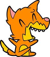 Vector fox character in cartoon style