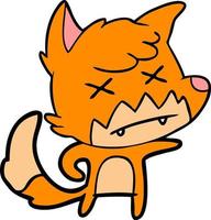 Vector fox character in cartoon style