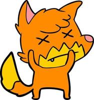 Vector fox character in cartoon style