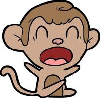 Vector monkey character in cartoon style