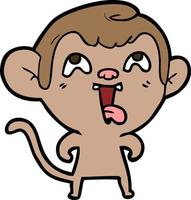 Vector monkey character in cartoon style