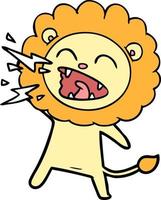 Vector lion character in cartoon style