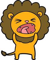 Vector lion character in cartoon style