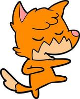 Vector fox character in cartoon style