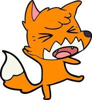 Vector fox character in cartoon style