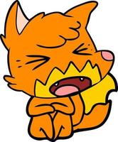 Vector fox character in cartoon style