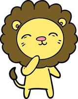 Vector lion character in cartoon style