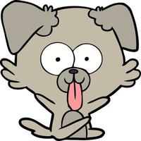 personaje de perro vectorial en estilo de dibujos animados vector