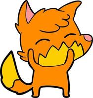 Vector fox character in cartoon style