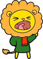 Vector lion character in cartoon style