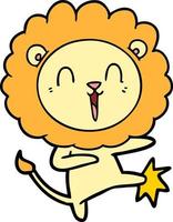 Vector lion character in cartoon style