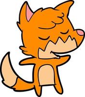 Vector fox character in cartoon style