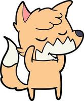 Vector fox character in cartoon style