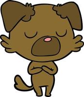 Vector dog character in cartoon style