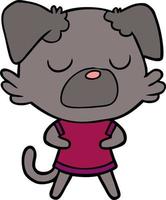 Vector dog character in cartoon style