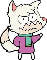 Vector fox character in cartoon style