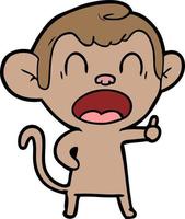 Vector monkey character in cartoon style