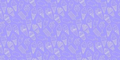 Ice Cream Vector Hand Drawn Pattern