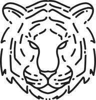 combinación de logotipo de línea de tigre para su empresa vector