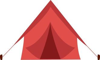 Red tent, illustration, vector on white background.
