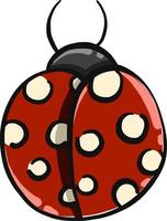 Red ladybug ,illustration,vector on white background vector