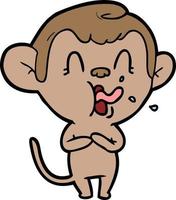Vector monkey character in cartoon style